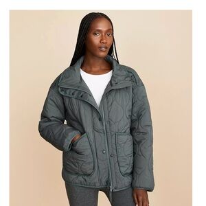 Women's Quilted Jacket - Dark Green